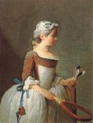 girl with shuttlecock Jean Baptiste Simeon Chardin